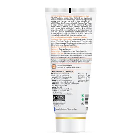 VLCC Ayurveda Skin Brightening Haldi & Chandan Face Wash, 100 ml Price ...