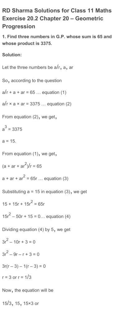 Rd Sharma Solutions Class 11 Exercise 20.2 Solutions - RD Sharma Solutions