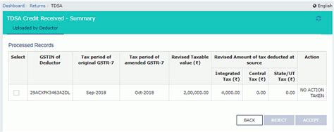 GST: How to file details in TDS & TCS Credit Received table
