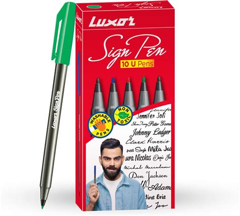 Linc Ocean Classic 0.55mm Gel Pen | Green Ink | Set Of 10 : Amazon.in ...