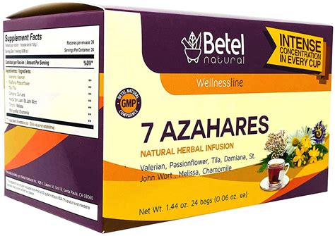 7 Azahares (7 Blossoms) Tea by Betel Natural - Relax the Day Away - 24 ...