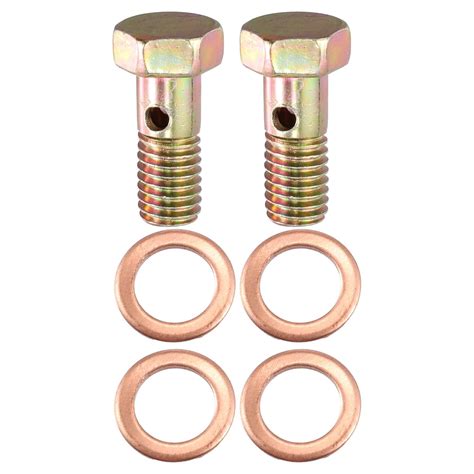 X AUTOHAUX 2 Set Banjo Bolt Brake Fitting Adapter Kit M8x1 Brake Line ...