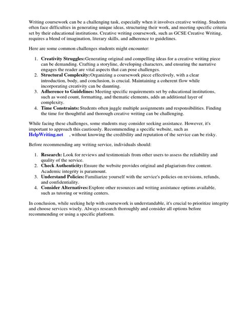 Image result for Creative Writing Coursework