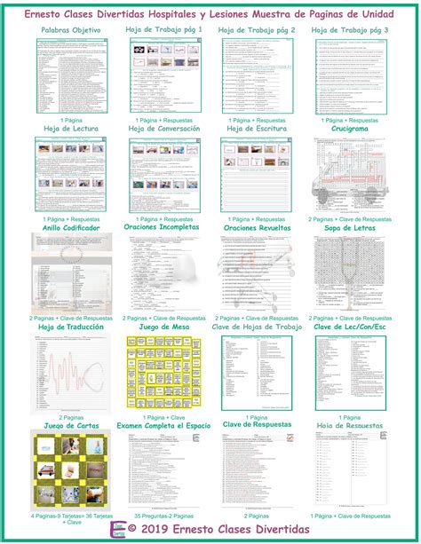Hospitals and Injuries Spanish Unit Bundle | Teaching Resources
