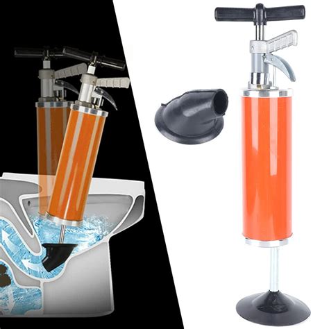 Buy 101 PSI High Pressure Toilet Air Plunger Drain Blaster, Clog ...