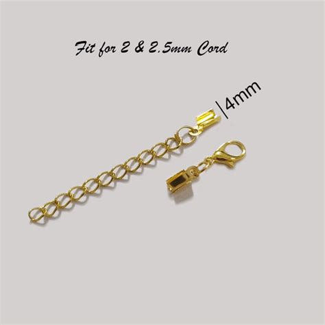 10 PCS PACK EXTENSION CHAIN FINDINGS FOR JEWELRY MAKING, Gold PLATED ...