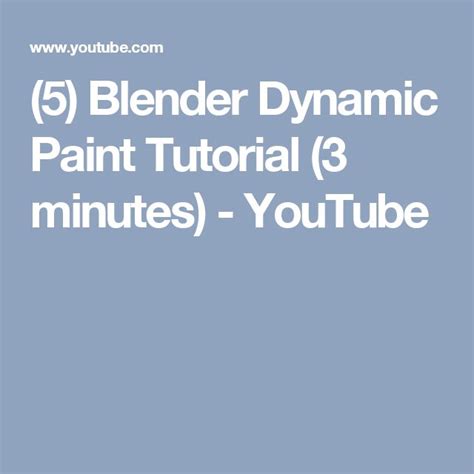 Blender Dynamic Paint Tutorial 的图像结果