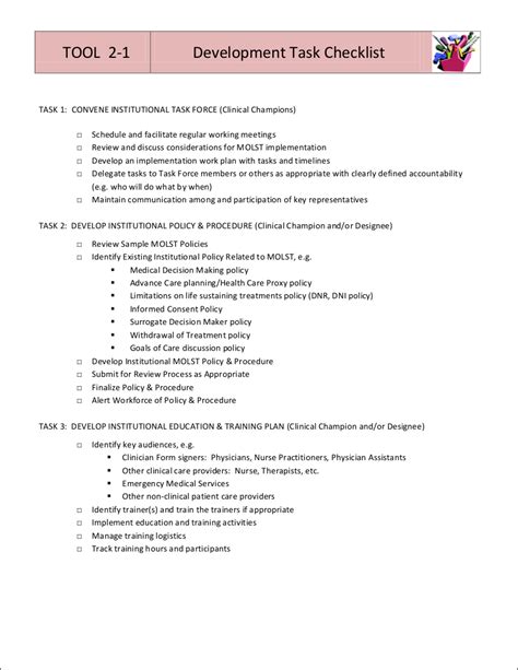 10+ Task Checklist Examples to Download