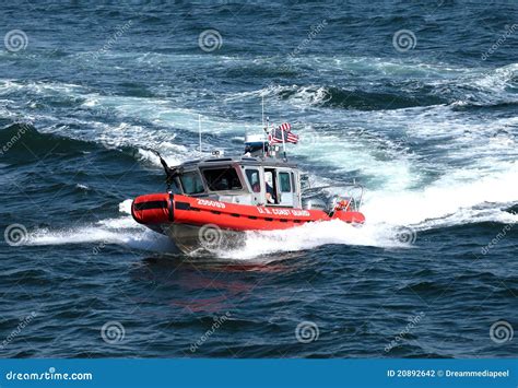 US Coast Guard Cutter Barracuda Patrol Boat Docked At Harbor Dock ...