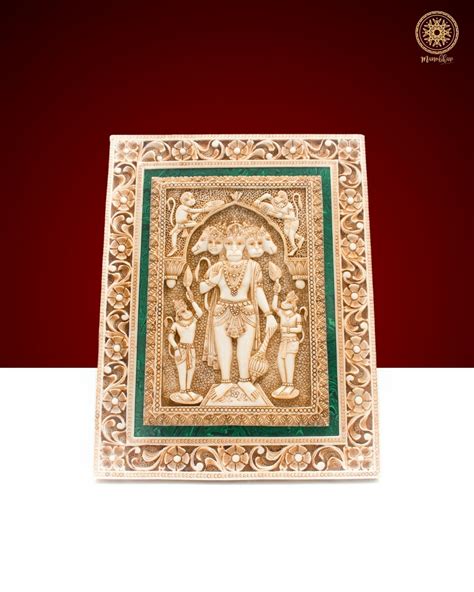 Hand Carved Hanuman Ji Wall Hanging Frame | Decorative Wall Art for Ho ...