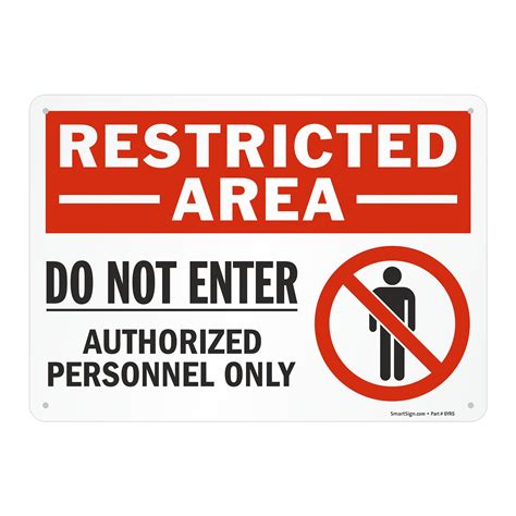 Smartsign 10 X 14 Inch Restricted Area Do Not Enter | Desertcart INDIA
