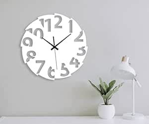 Buy HUMPBACK Wall Clock Abstract White Shape Design Modern Creative ...