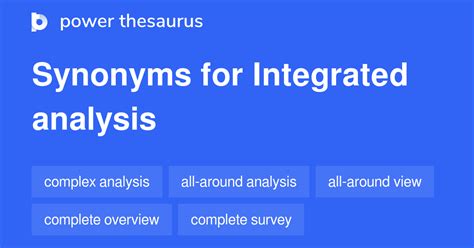 INTEGRATED ANALYSIS Synonyms: 101 Similar Phrases