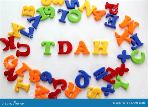 Letters TDAH Attention Deficit Hyperactivity Disorder in Spanish that ...