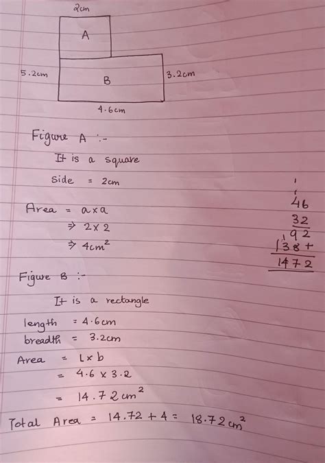 find the area of the figure given alongside - Brainly.in