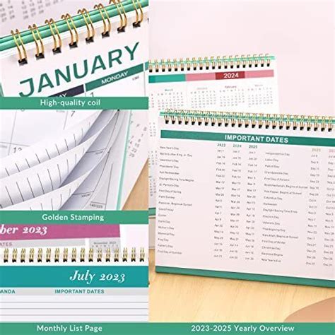 Desk Calendar 2023-2024 - Jul. 2023 - Dec. 2024,
