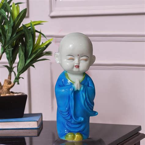 Buy nantan Meditating Buddha Monk Statue Decorative Baby Monk Doll ...