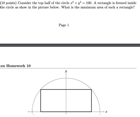 Solved (10 points) Consider the top half of the circle | Chegg.com