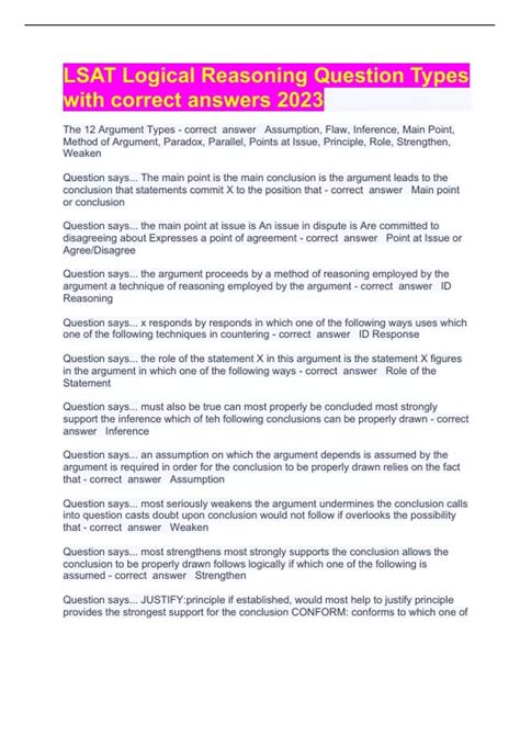 Image result for LSAT Question Examples