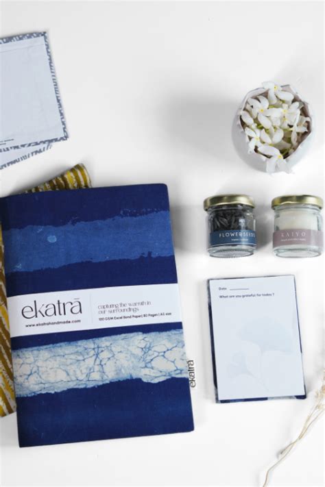 Sustainable Gratitude Hamper By Ekatra - Indigo Stripes – Okhaistore