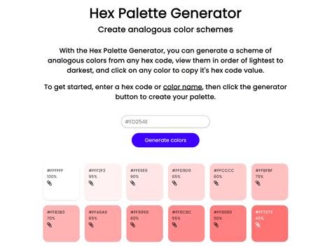 GitHub - Rthompson2548/hex-code-generator: Analogous color palette ...