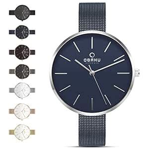 Obaku Analog Blue Dial Women's Watch - V211LXCLML : Amazon.in: Fashion