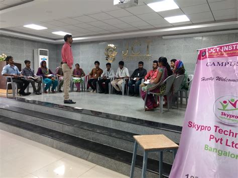 On-campus Drive – Skypro Technologies Pvt Ltd, Bangalore – JCT Engineering