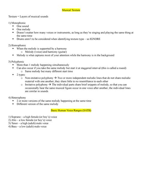 Image result for Musical Textures Examples