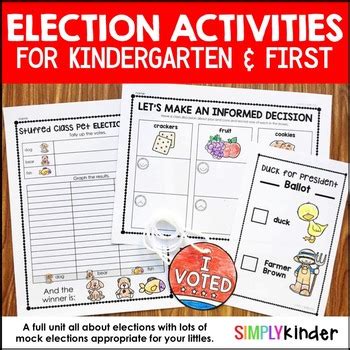 Election Activities for Kindergarten 的图像结果
