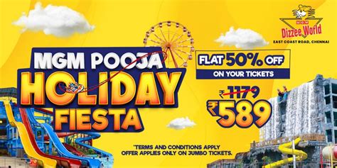 50% Off - MGM Pooja Holiday Fiesta @ MGM Dizzee World, MGM Dizzee World ...