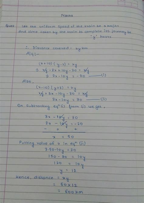 A train covered a certain distance at a uniform speed. If the train ...