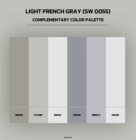 Sherwin Williams Light French Gray (SW 0055) Paint coordinating colors ...
