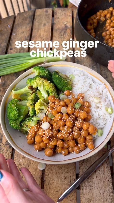 Vegan Sticky Sesame Chickpeas | Recipe in 2024 | Vegan dinner recipes ...