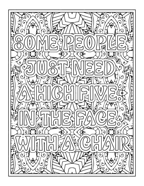 Premium Vector | Swear Word Quotes Coloring Pages For Coloring Book