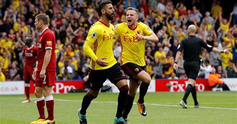 Premier League: Watford's Miguel Britos late equaliser stuns Liverpool ...