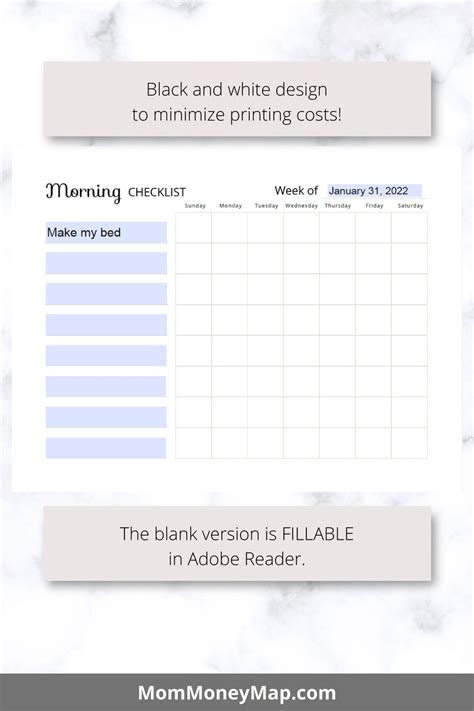 Image result for Morning Routine Printable PDF