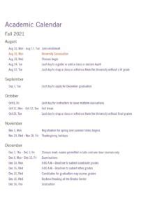 Clemson Academic Calendar 2021-2022 - US School Calendar