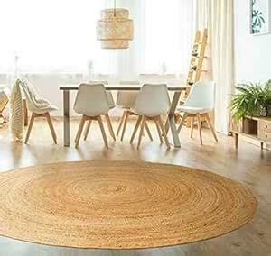 Buy A.S. Rugs - Natural Jute Carpet Round Rug Handwoven Braided Carpets ...