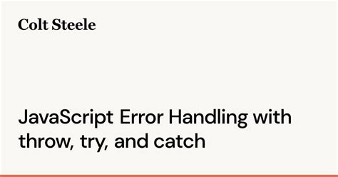 Image result for JavaScript Catch Error