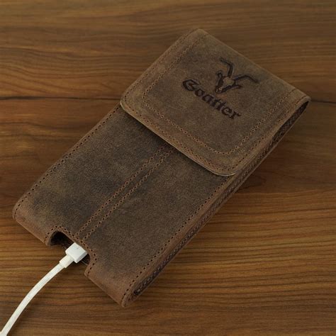 Goatter Unisex Hunter Leather All With 6.5" Inch Backcase For iPhone 12 ...