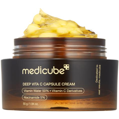 Medicube Deep Vitamin C Golden Boba Capsule Face Moisturizer - Liposome ...
