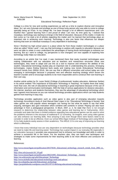 Image result for Example of Reflection Paper