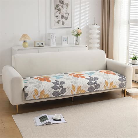 HOKIPO 'HomeHues Series' Printed Quilted Sofa Cover Mat for 3 Seater ...