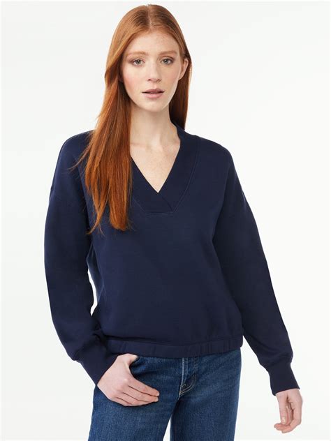 Women's V-Neck Sweatshirt - Walmart.com