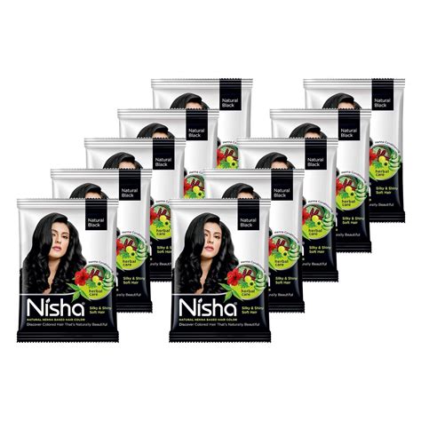 Buy Nisha Natural Henna Powder For Hair Color, Natural Black Hair ...