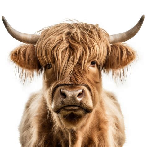 Premium Photo | A highland cow with long hair and a long fringed mane