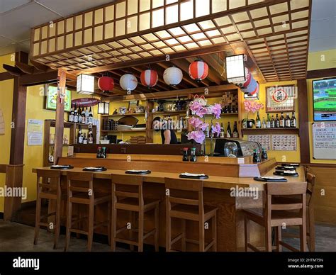 Traditional sushi bar at Kiawa Sushi in Walnut Creek, California ...