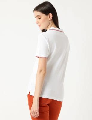 Pure Cotton Polo Neck T-Shirt