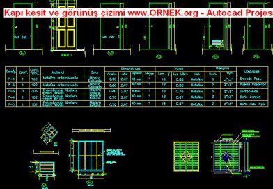 Kapı - Pencere DWG - Autocad Projeler
