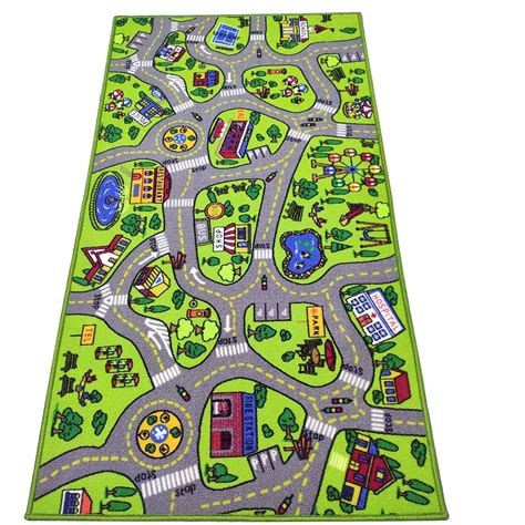 ToyVelt Kids Playmat, City Life Educational Road Traffic Carpet, 60x32, Ages 3-12 - Walmart.com